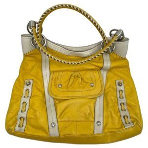 B. makowsky Yellow Leather Shoulder/ Handbag
